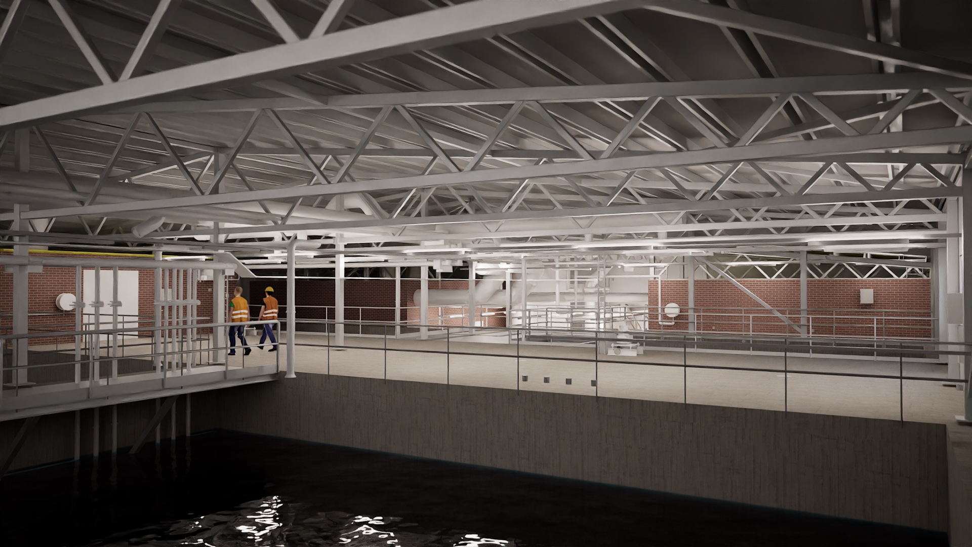 Havainnekuva uudistuvasta jätevedenpuhdistamosta